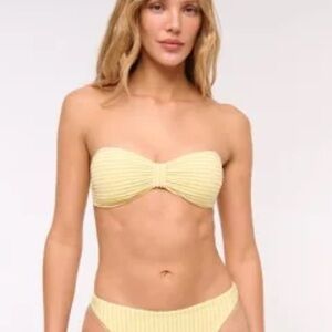 Green Striped Bandeau Bikini